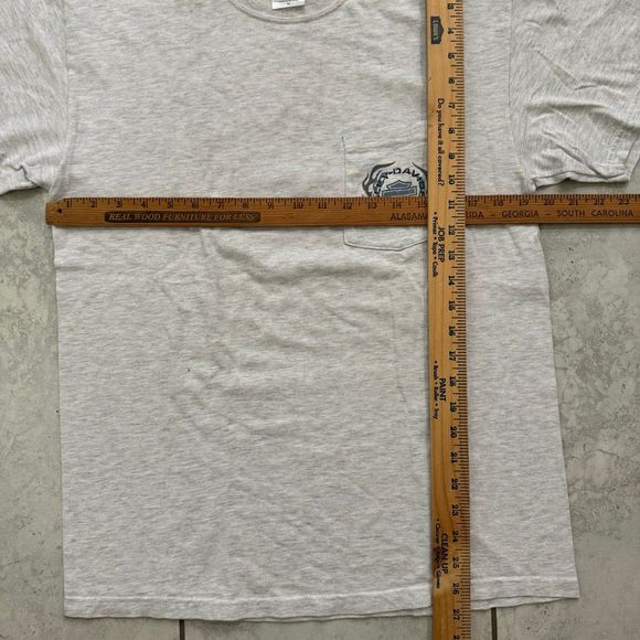 VTG Harley Davidson Heather Gray Pocket T-Shirt Size M - Picture 7 of 7